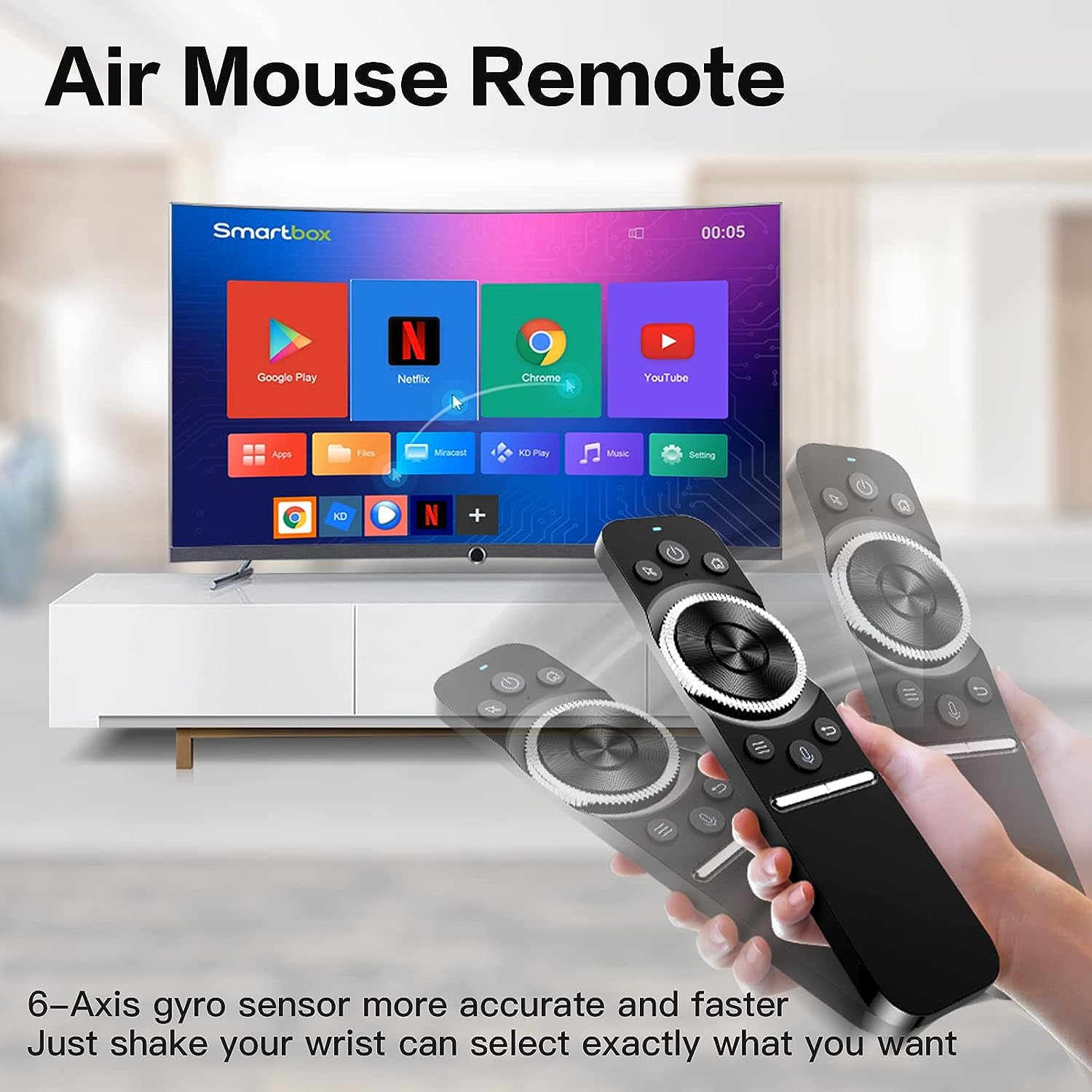 W1S 2.4G Air Mouse Remote Control Built-in 6-Axis Gyro Sensor IR Learning Wireless Remote for Smart TV Android TV Box W1S 2.4G Air Mouse Remote Control Built-in 6-Axis Gyro Sensor IR Learning Wireless Remote for Smart TV Android TV Box